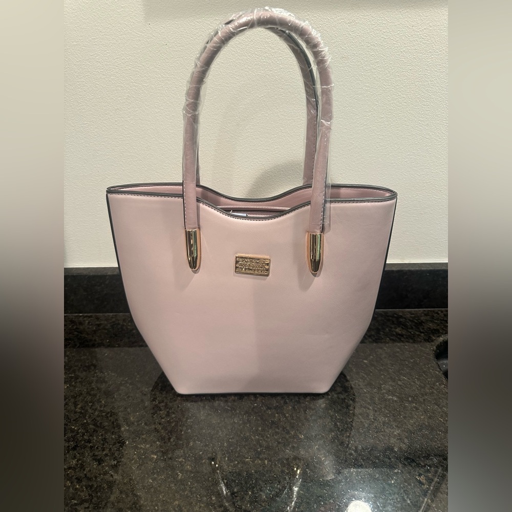 Badgley Mischka NY Lani Smooth Tote pink blush
